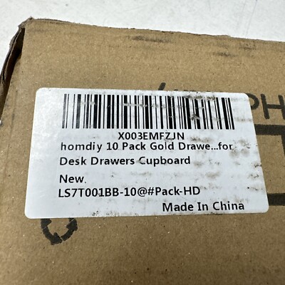 Homdiy 10 Pack Gold Cabinet Knobs, NEW, Free Ship!