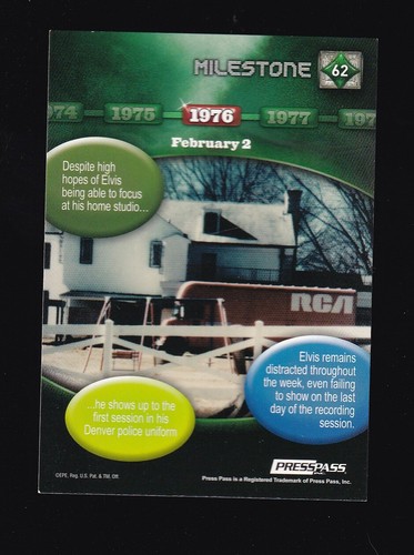 2010 Press Pass Milestones Elvis Presley #62 - Picture 2 of 2