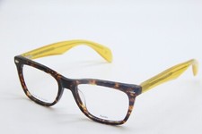 NEW RAG  BONE RNB 3001 A84 HAVANA YELLOW CLEAR AUTHENTIC EYEGLASSES 50-17