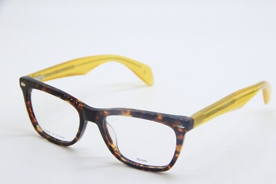 NEW RAG & BONE RNB 3001 A84 HAVANA YELLOW CLEAR AUTHENTIC EYEGLASSES 50-17