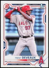 2021 Bowman #BP-94 Trent Deveaux Prospects Los Angeles Angels
