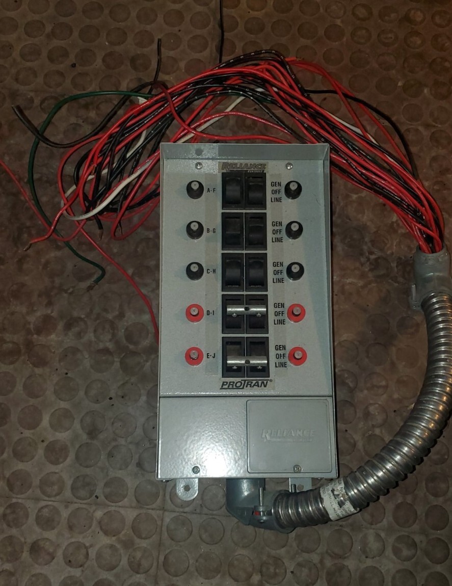 Reliance Controls 31410 B Pro Tran 10Circuit 30 Amp Generator Transfer