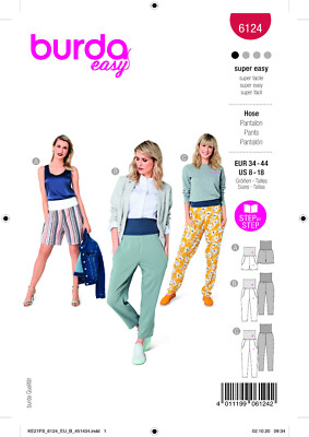 burda style Nr 6124 Hose Gr. 34 - 44 Neu Frühjahr/Sommer 2021 