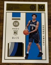 2019-20 Panini Encased Chuma Okeke Label Materials Rookie Worn 4 Color Patch /25