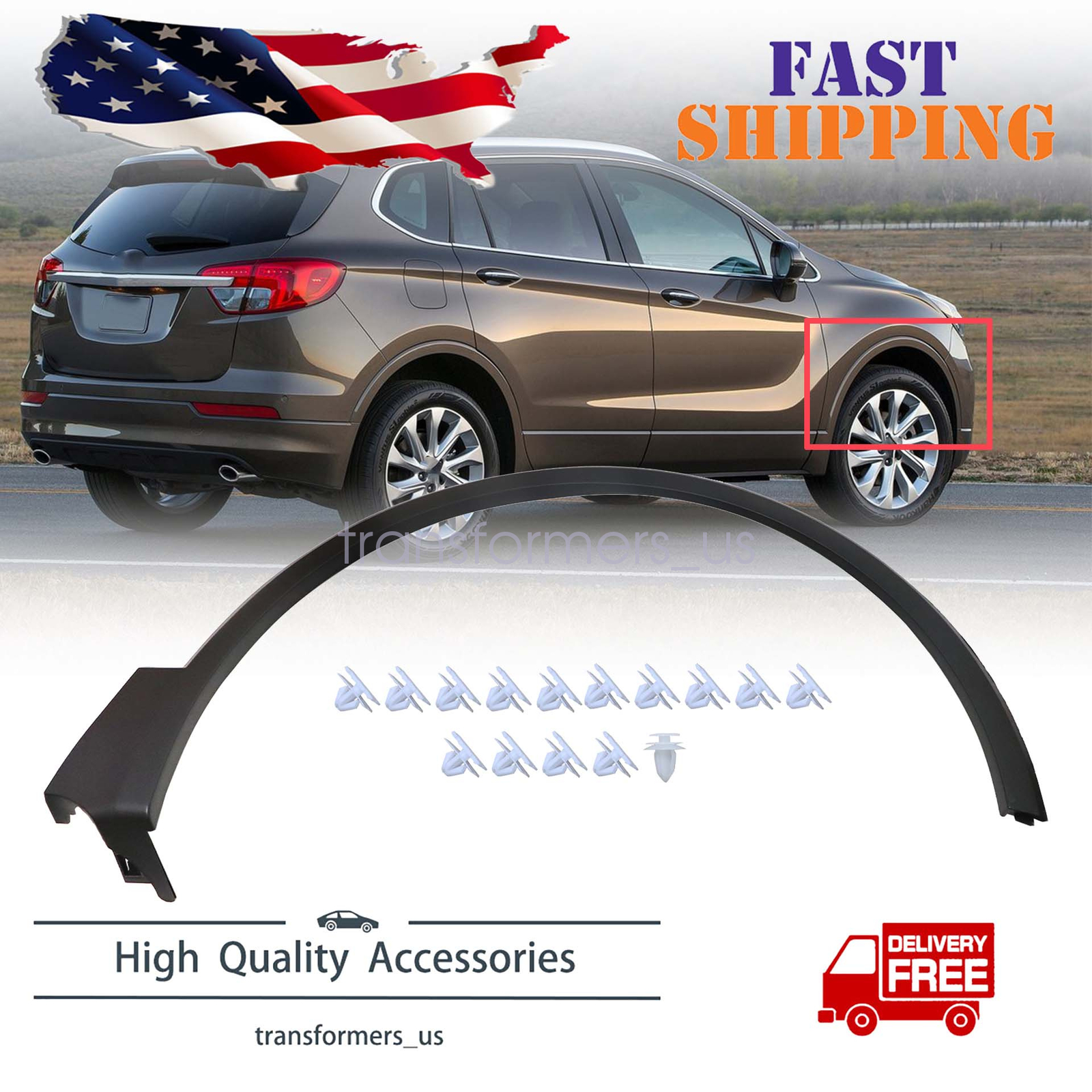 For 2016-20 Buick Envision Front Wheel Arch Molding Trim Passenger Side 23441778