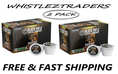 (2 PACK) Black Rifle Coffee Company Hazelnut Keurig K-Cup Pods, 12 Count.