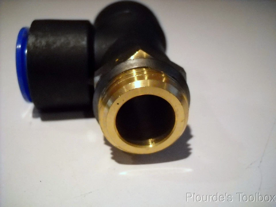 New SMC One-Touch Male 1/2" Uni x 16mm OD Tube Run Tee, KQY-16-U04 - Image 2 of 4