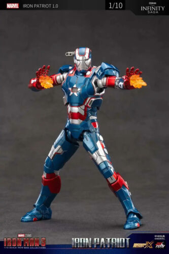 action figure Marvel Iron Man IRON PATRIOT MARK I MK1 War Machine Saga ZD Toys - Imagen 6 de 9