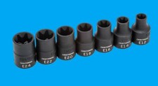 Craftsman 12 Drive Impact E-torx Bit External Socket Set 7pc E12-e24 New Craftsman 12 Drive Impact E-torx Bit External Socket Set 7pc E12-e24 New