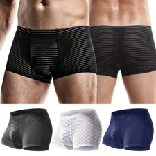 Mens Anti Chafing Underwear Shorts Ice Silk Boxer Briefs Quick Dry Knickers