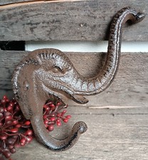❤️ Doppelter  Wandhaken Elefanten Garderobe   Gusseisen  Antiklook Vintage ❤️
