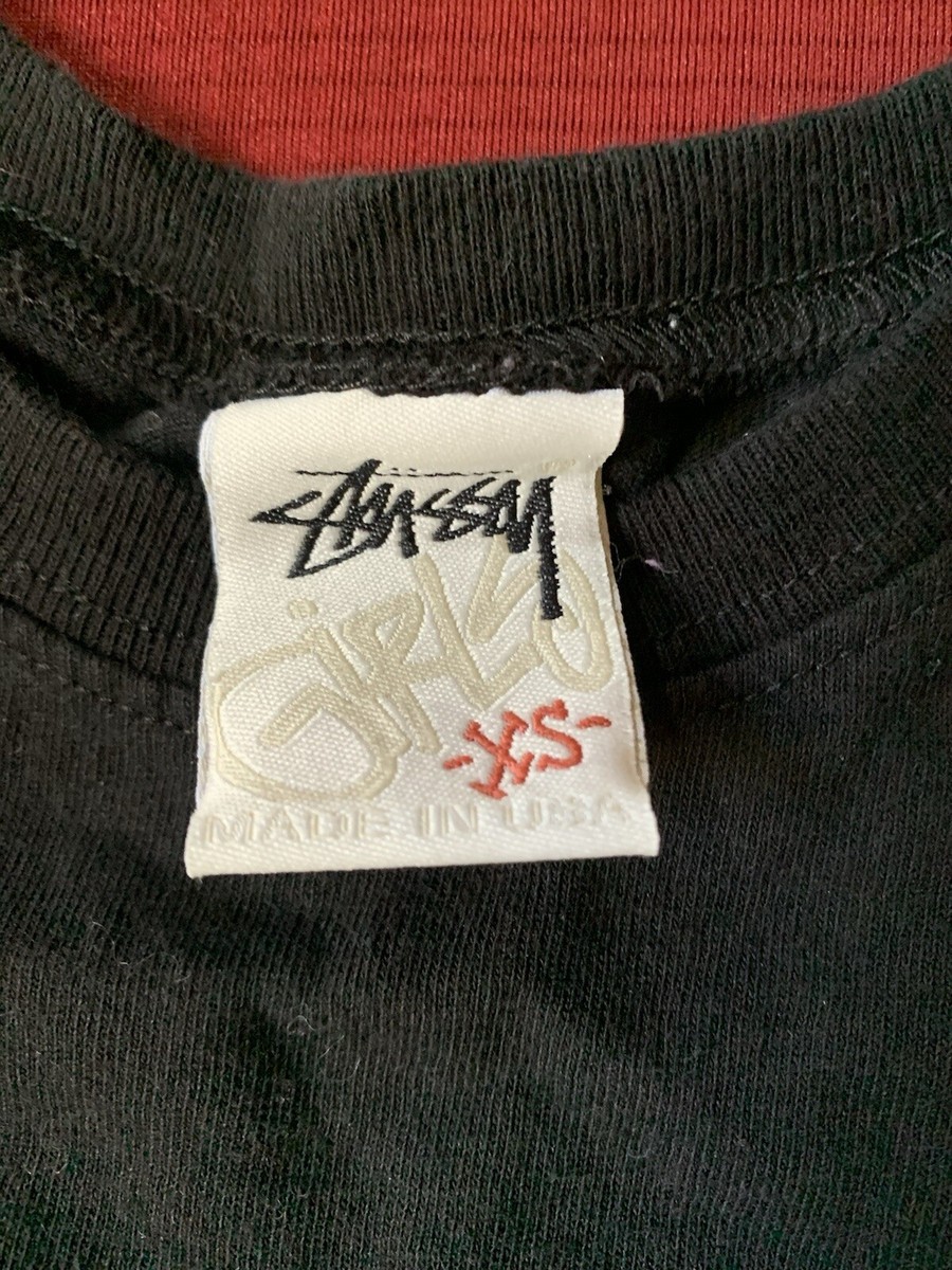 Vintage Stussy Girls Size Xs Tokyo Innercity Shoppers Black