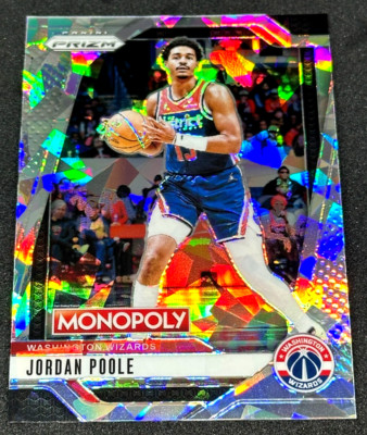 Jordan Poole 2024-25 Panini Prizm Monopoly White Cracked Ice Insert #85