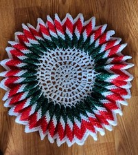 Vintage Christmas Doily Hand Crocheted Decora...