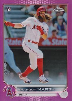 Brandon Marsh 2022 Topps Chrome #133 Pink Refractor Los Angeles Angels