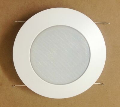 6 PACK 6'' INCH RECESSED CAN LIGHT SHOWER TRIM GLASS FROSTED ALBALITE LENS WHITE