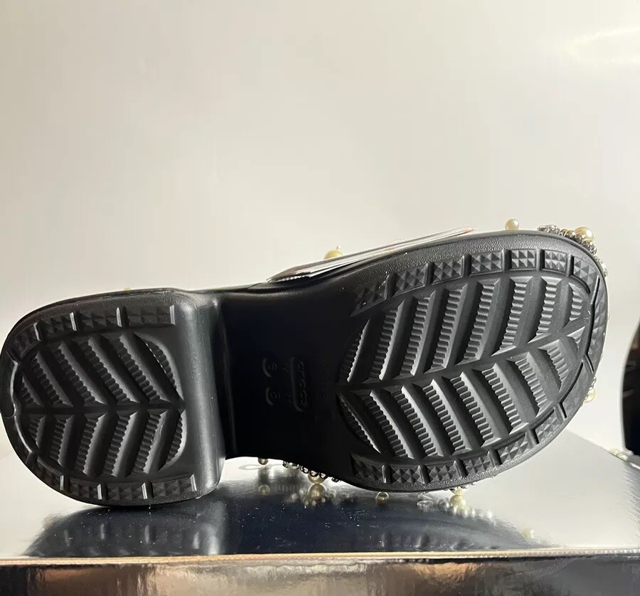Simone Rocha X Crocs Siren Spiked Clog Sz 8w Black Fw 2024 Simone Rocha X Crocs Siren Spiked Clog Sz 8w Black Fw 2024