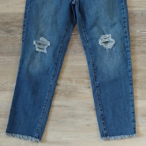 NWT Cat & Jack Girls High Rise Ankle Straight Adjustable Waist Jeans Blue Sz 10 - Picture 3 of 11
