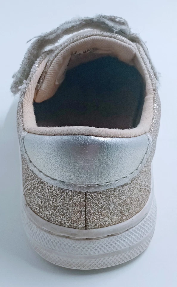 Tenis Tenis Tenis Mujer’s Brillo Dorado Correa Sin Cordones Lugar para Niños Talla 7 Foto 4 de 4