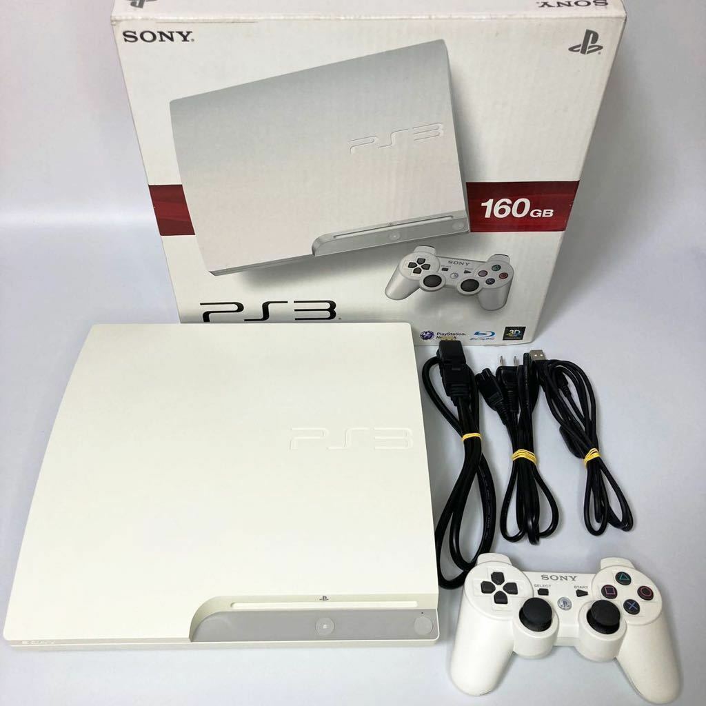 PS3 Classic White CECH 3000A 160GB Console Box Sony PlayStation 3 