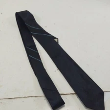 Vintage 70s/80s Richman Brothers Black Silk Striped Necktie 56" Skinny