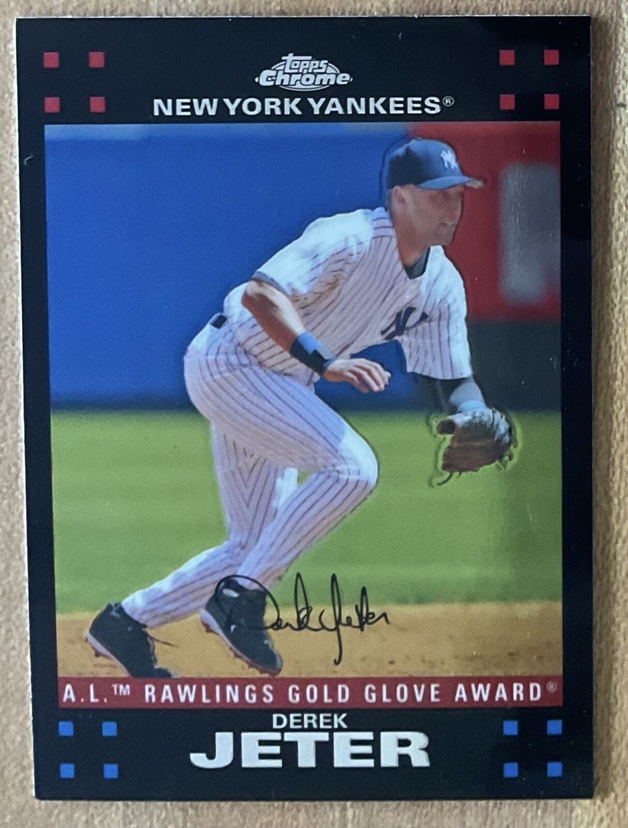 Derek Jeter ゴールドグラブ賞 ボブルヘッド 2007 Topps Chrome Derek Jeter Gold Glove New York Yankees #301