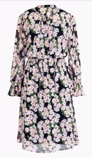J. Crew Mercantile XS Drapey Tie Front Dress Modern Cottage Core French Floral
