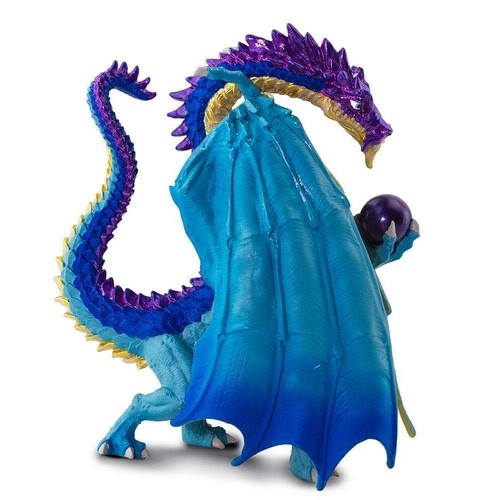 Mago Dragón Safari Juguete Fantasía Mítico Azul Púrpura Dorado Hechicero Modelo de Exhibición - Imagen 11 de 13
