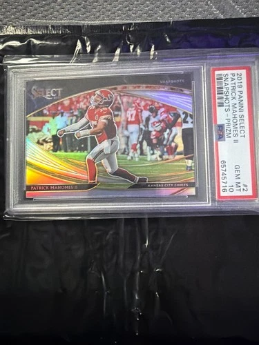 2019 PANINI SELECT SNAPSHOTS PRIZM #2 PATRICK MAHOMES II PSA 10