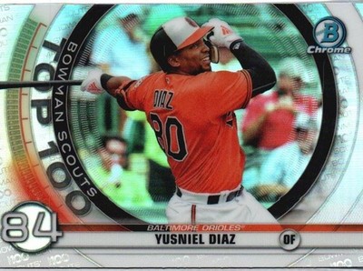 2020 Bowman #BTP-84 Yusniel Diaz Chrome Bowman Scouts Top 100