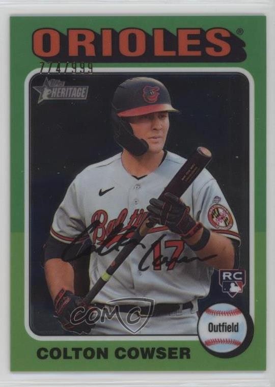 2024 Topps Heritage Chrome 774/999 Colton Cowser #388 0wl1