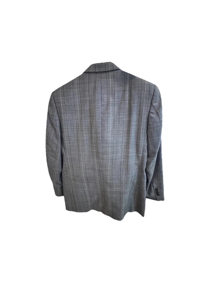 Traje de hombre vintage Givenchy Monsieur gris a cuadros doble botonadura 42R 34 X 30” Foto 2 de 4