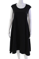 Uniqlo Womens Ultra Stretch A-Line Short Sleeve Flare Dress Black Size S
