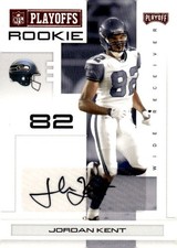 2007 Playoff NFL Playoffs #153 Jordan Kent Signatures Red #/100