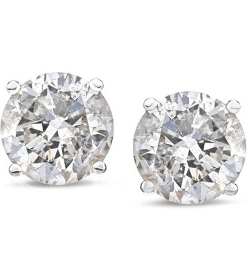 Amazon Essentials zertifizierte 14K Gold Rundschliff Diamant Ohrstecker (1 defekt)