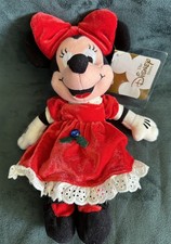 Disney Store DECEMBER BIRTH STONE TOPAZ MINNIE Holiday Bean Bag Plush MINT 