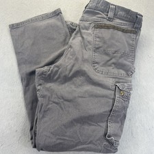 Wrangler Riggs Workwear Ranger Pants Mens 36x32 Gray Ripstop Cargo Utility
