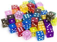 Bulk Dice for Board Games, Casino Games & Tabletop RPGs - D6 Standard 16mm Game