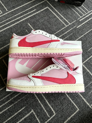 Jordan 1 Retro Low OG SP Travis Scott Sail Tropical Pink IQ7604-101 Men's