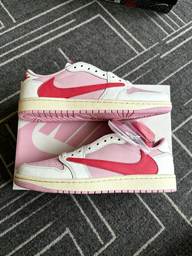 Jordan 1 Retro Low OG SP Travis Scott Sail Tropical Pink IQ7604-101 Men's