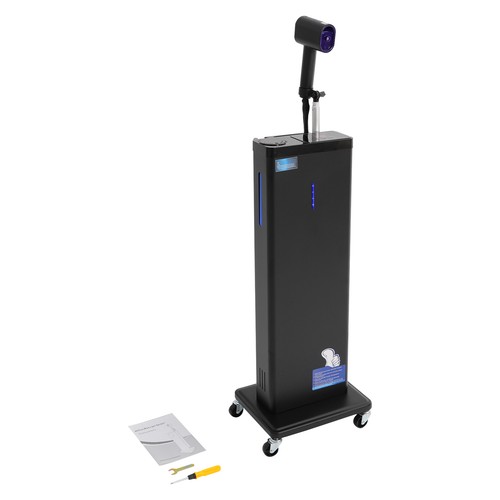 Vaporiera per Capelli Nano Nera 800ml Serbatoio 9 Livelli Nebbia Supporto Regolabile per Uso Salone - Foto 6 di 15