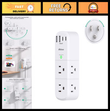 6 AC Outlet Surge Protector with 4 USB Ports, Rotating Plug, 1800 Joules - Power