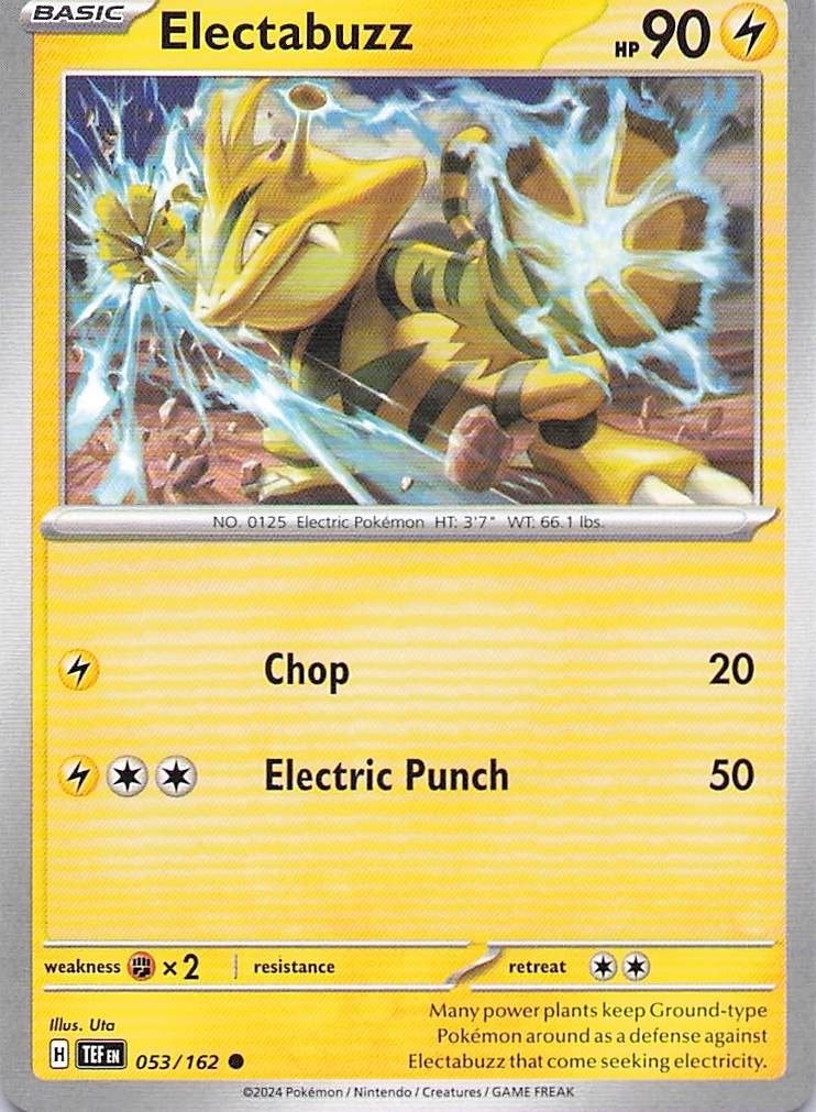 Pokemon Card - Electabuzz - (053/162 - Temporal Forces)