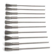 10 Pieces Extended Stainless Steel Wire Steel Cleaning End Brushes Pen Wire B...
