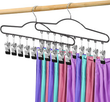 Legging Organizer for Closet, Metal Yoga Pants Hanger W/Rubber Coated 2 Pack W/1