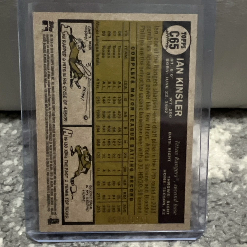 2010 Topps Heritage - Chrome Ian Kinsler #C65 /1961 - Image 2 of 4