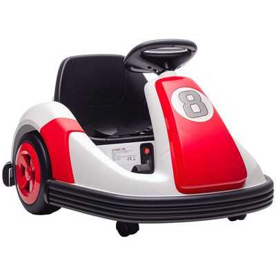 Kinder Stoßstange Auto rot 70x58x46,5cm Metall & PP 360° Spin Sicherheitsgurt Smooth Ride EZ