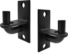 2 Pack Wall Mount Heavy Duty Chain Link Fence Gate Hinges with 5/8 Black