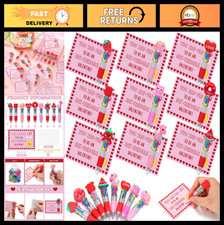36 Set Valentine's Day Multicolor Pens & Cards for Classroom Exchange Gifts