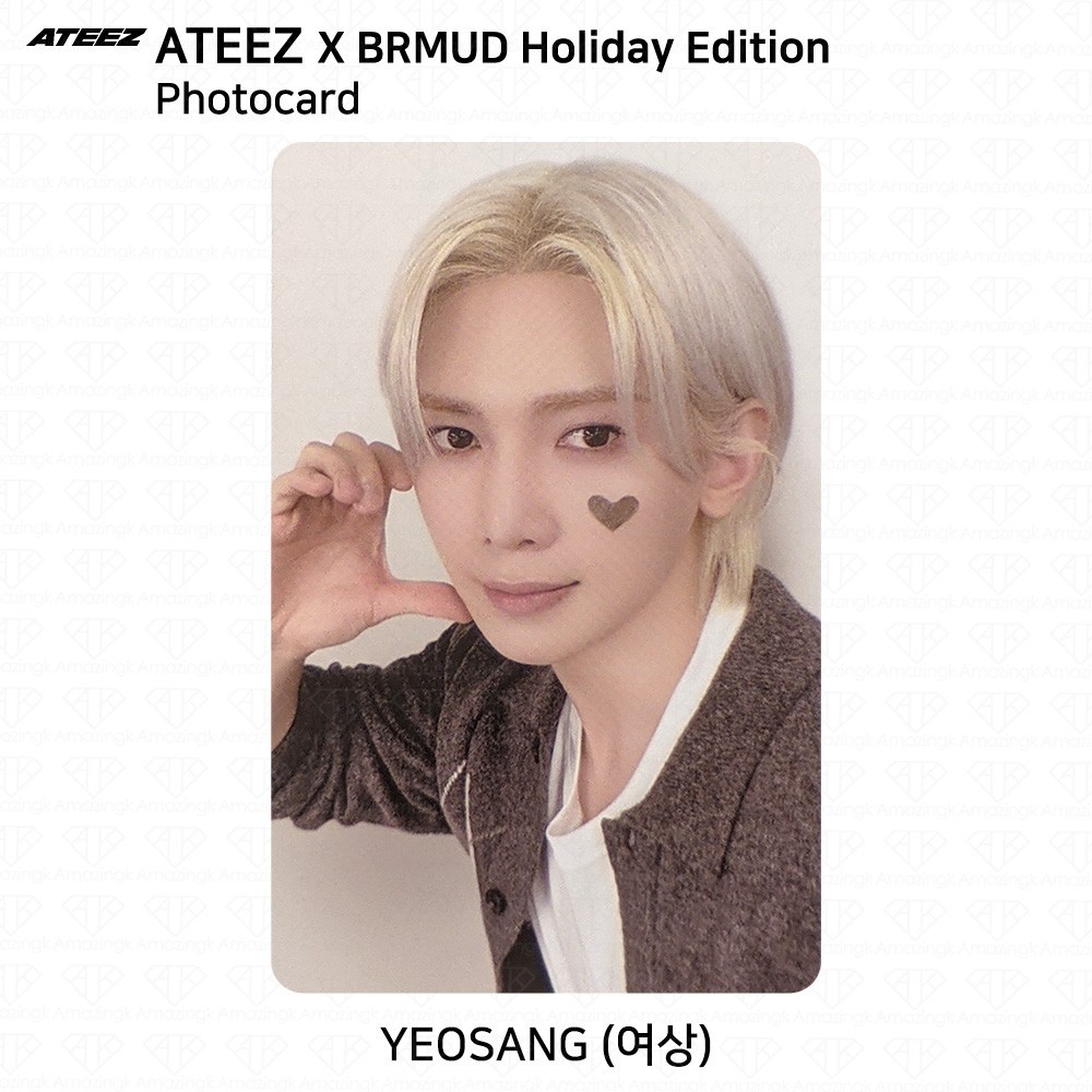 ATEEZ X BRMUD Holiday Edition Photocard Standing Keyring KPOP K